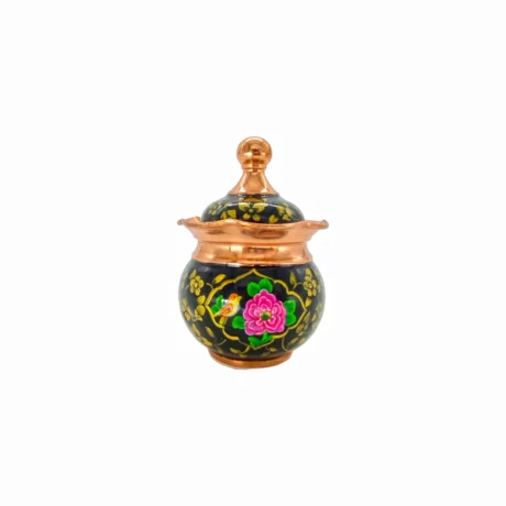 قندان مسی تراش سیاه