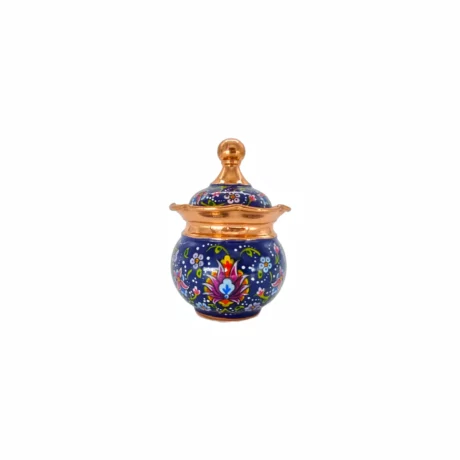 قندان مسی تراش سرمه ای