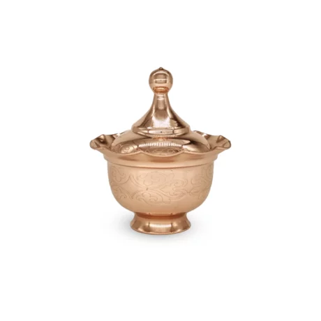 قندان مسی بدون پایه طرح دار