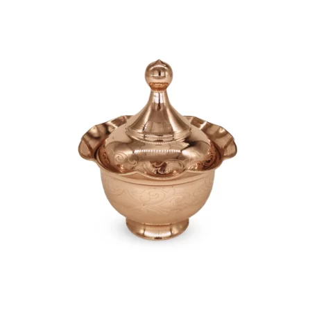 قندان مسی بدون پایه طرح دار - نمای دیگر