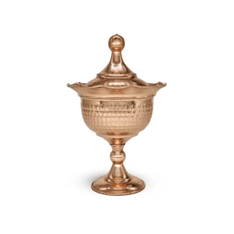 قندان و شکلات و آجیل و تخمه خوری مسی پایه دار - نمای اصلی