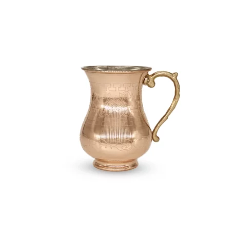 لیوان مسی دسته برنجی طرح ترک