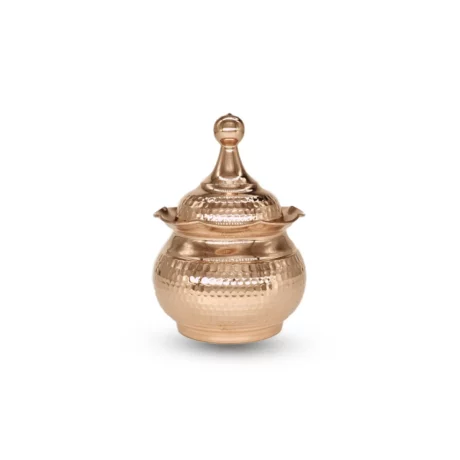 قندان مسی بدون پایه لب چین کوچک